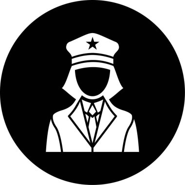 Bir polis simgesinin vektör illüstrasyonu