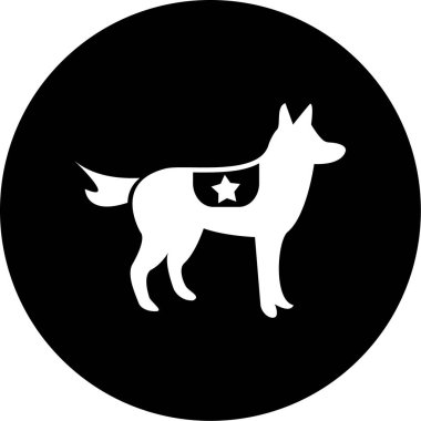 köpek simgesi, vektör illüstrasyonu