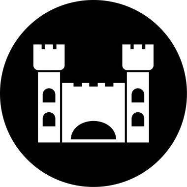 Şato. Web simgesi basit illüstrasyon