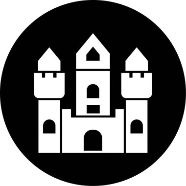 Şato. Web simgesi basit illüstrasyon