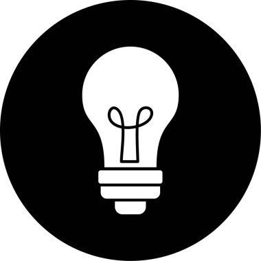 Ampul simgesinin vektör illüstrasyonu