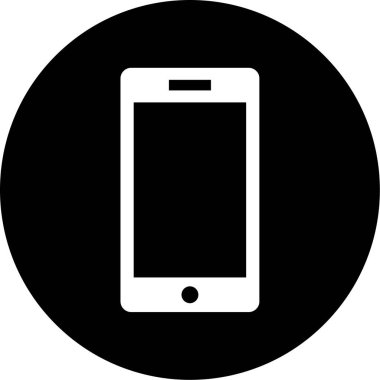 Cep telefonu simgesi, vektör illüstrasyonu