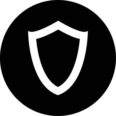 Kalkan. Web simgesi basit illüstrasyon