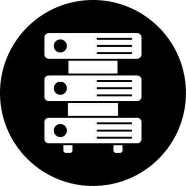 veritabanı. Web simgesi basit illüstrasyon