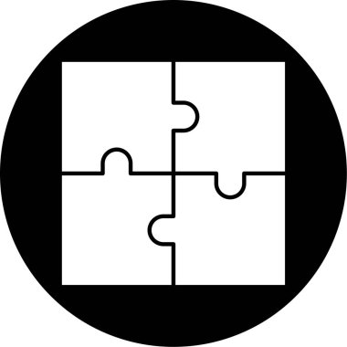 Bulmaca simgesi vektör çizimi