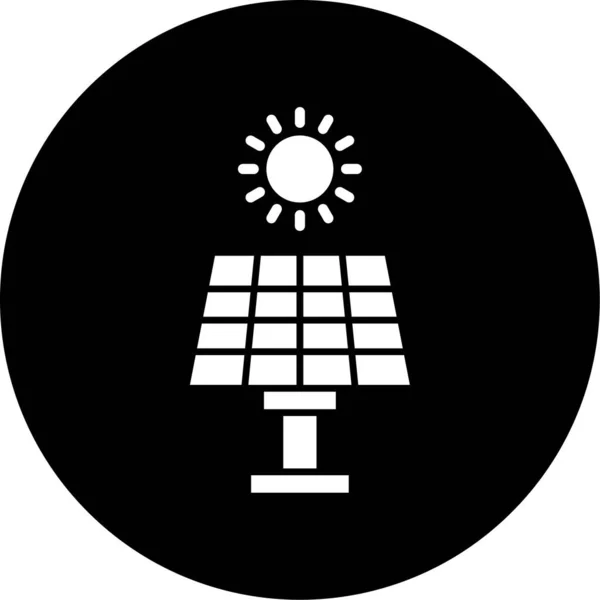 Διανυσματική Απεικόνιση Εικονιδίου Ηλιακής Ενέργειας — Διανυσματικό Αρχείο