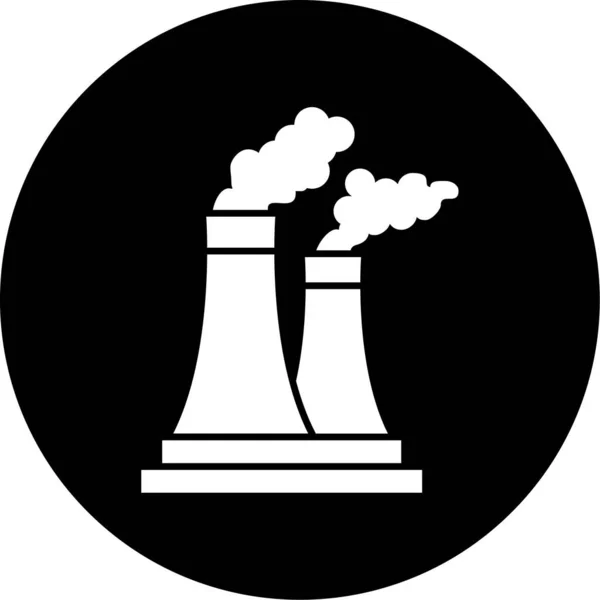 原子力と建設のアイコンのベクトル図 — ストックベクタ