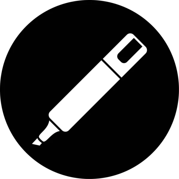 Tek Bir Kalem Simgesinin Vektör Illüstrasyonu — Stok Vektör