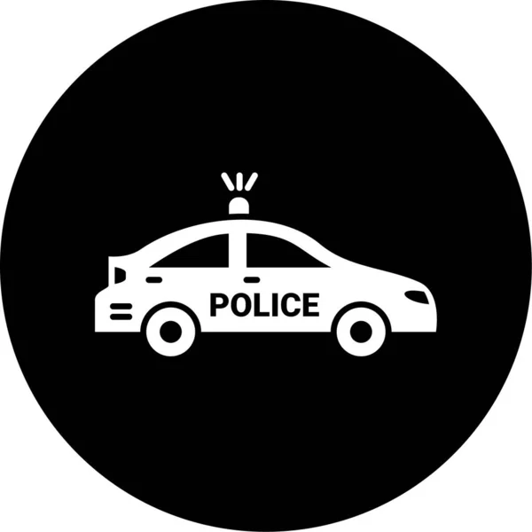 Illustration Vectorielle Icône Voiture Police — Image vectorielle