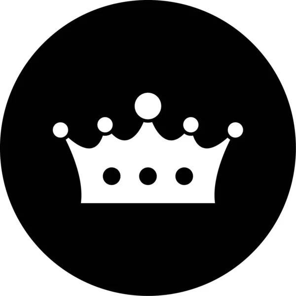 Corona Icono Web Ilustración Simple — Vector de stock
