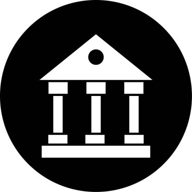 Banka simgesi, vektör illüstrasyonu