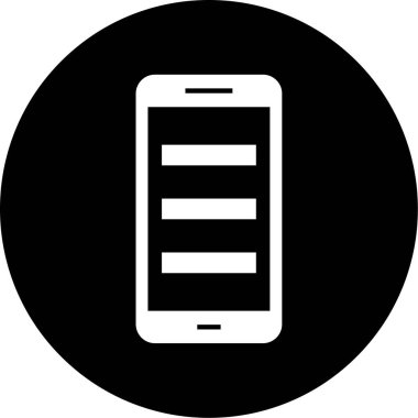 Cep telefonu simgesi, vektör illüstrasyonu