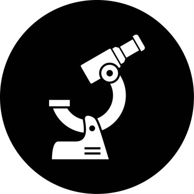 Mikroskop. Web simgesi basit illüstrasyon