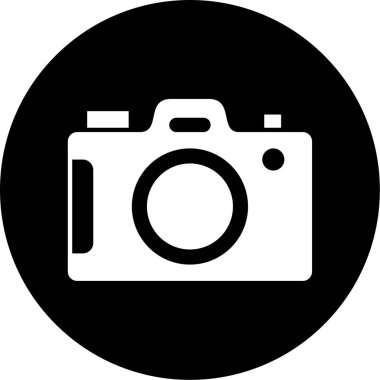 fotoğraf makinesi simgesi, vektör illüstrasyonu