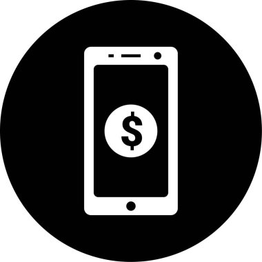 Cep telefonu simgesi, vektör illüstrasyonu