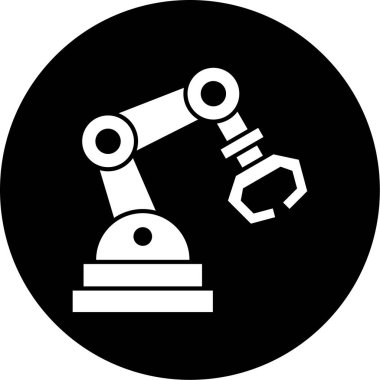 Bir robot simgesinin vektör illüstrasyonu