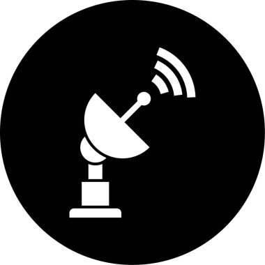 uydu anten simgesi, vektör illüstrasyonu