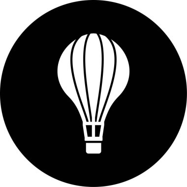sıcak hava balonu simgesi, vektör illüstrasyonu