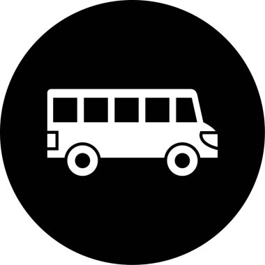 Otobüs. Web simgesi basit illüstrasyon