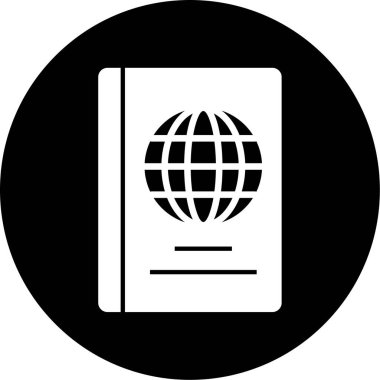 Pasaport. Web simgesi basit illüstrasyon