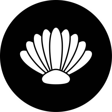 deniz kabuğu simge vektör çizim