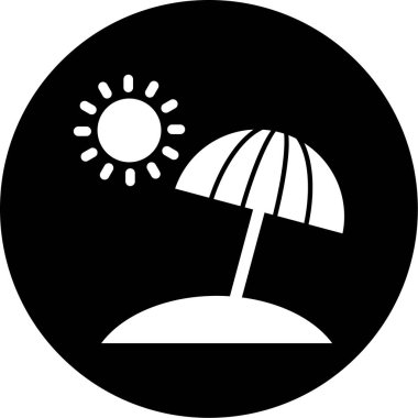 Şemsiye. Web simgesi basit illüstrasyon