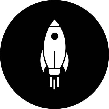 roket ikonu vektör illüstrasyonu