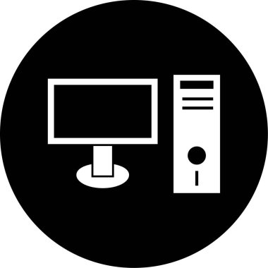 Bilgisayar. Web simgesi basit illüstrasyon