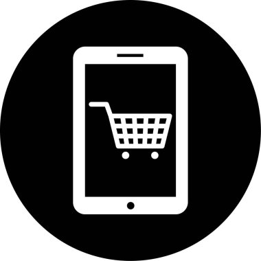 Cep telefonu simgesi, vektör illüstrasyonu