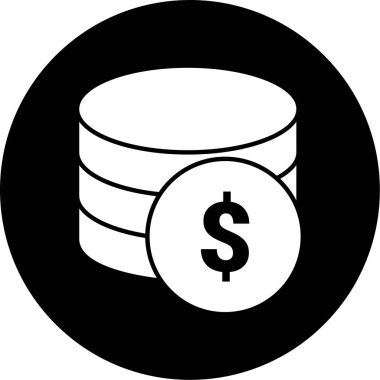 veritabanı. Web simgesi basit illüstrasyon