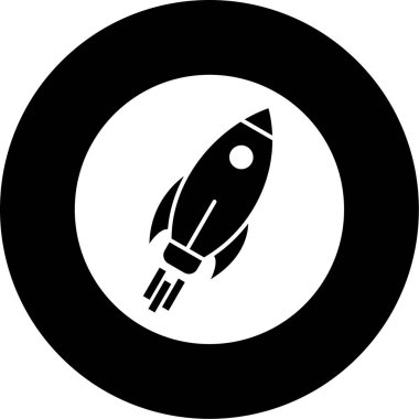 roket ikonu vektör illüstrasyonu