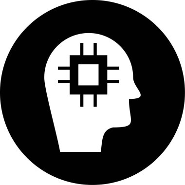 Bir beyin simgesinin vektör çizimi