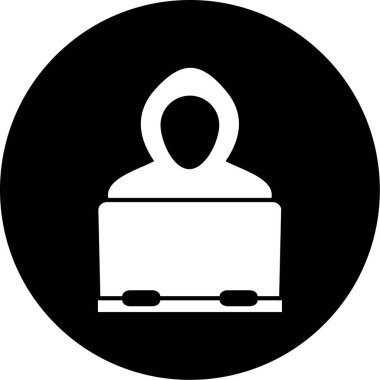 Dizüstü bilgisayarı olan bir kadının vektör çizimi