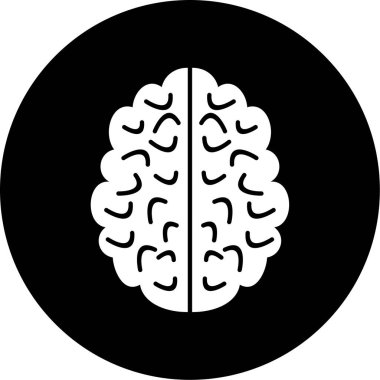 Beyin. Web simgesi basit illüstrasyon