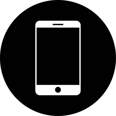 Moda biçimi izole edilmiş arka planda cep telefonu simgesi