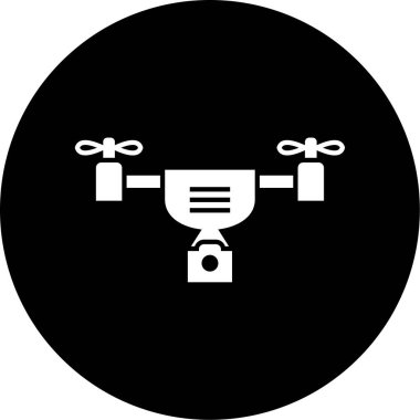 Bir dron simgesinin vektör illüstrasyonu
