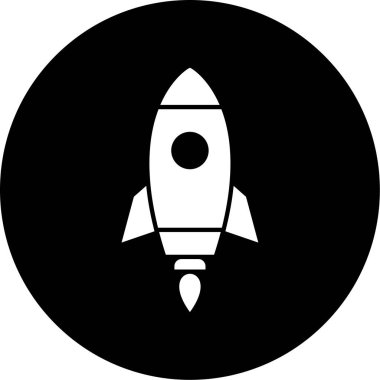 roket ikonu vektör illüstrasyonu