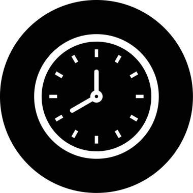 Saat. Web simgesi basit illüstrasyon