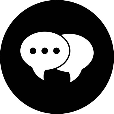 Sohbet simgesi vektör illüstrasyonu