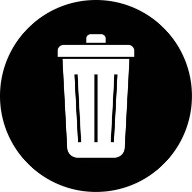 Çöp simgesinin vektör illüstrasyonu