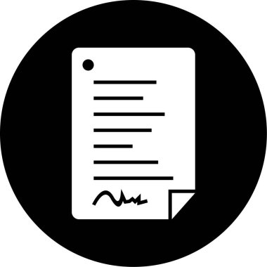 belge simgesi vektör illüstrasyonu