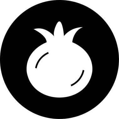 Bir domates ikonunun vektör illüstrasyonu