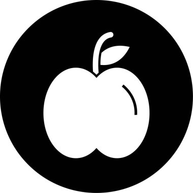 Elma. Web simgesi basit illüstrasyon