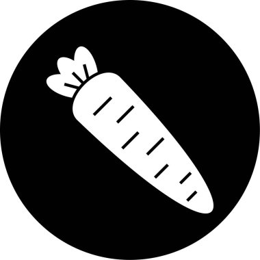 Havuç simgesinin vektör illüstrasyonu