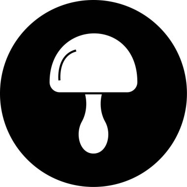 Mantar simgesinin vektör illüstrasyonu