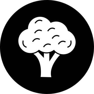 Ağaç simgesinin vektör illüstrasyonu