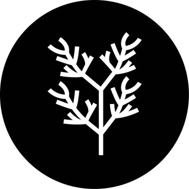 Ağaç simgesinin vektör illüstrasyonu