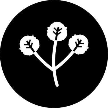 Ağaç simgesinin vektör illüstrasyonu