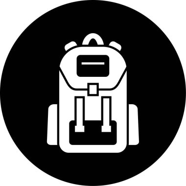 Sırt çantası simgesinin vektör çizimi