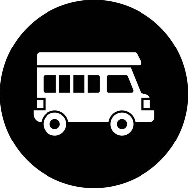 Otobüs. Web simgesi basit illüstrasyon